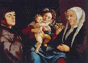 Jan van Scorel Madonna of the Daffodils with the Child and Donors china oil painting artist